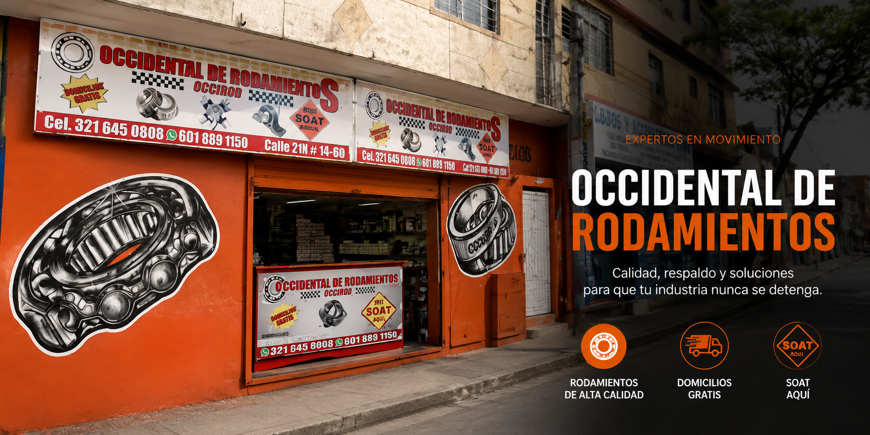 Fachada de la tienda OCCIROD en Cali