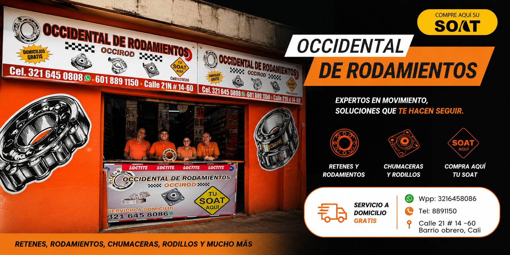 Equipo OCCIROD atendiendo en la tienda